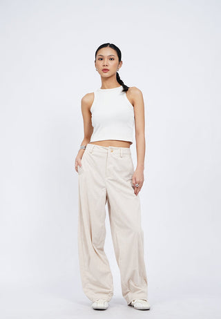 Barrel Leg Corduroy Pants