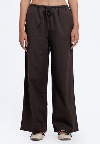 Regular Fit Wide Leg Rustic Pants