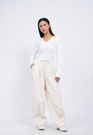 Parachute Barrel Pants with Drawstring
