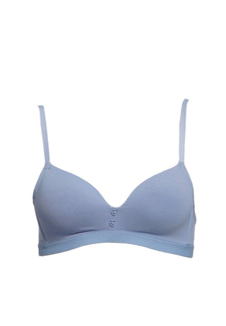 Blue Non-Wire Bra