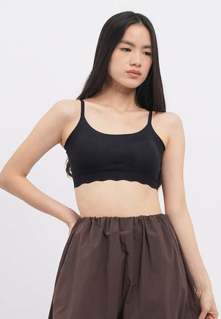Bralette Top with Scallop Hem