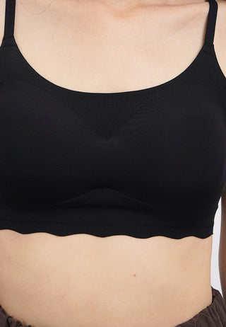 Bralette Top with Scallop Hem