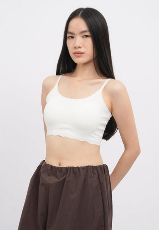 Bralette Top with Scallop Hem