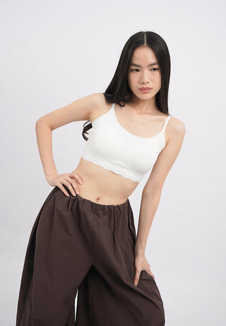 Bralette Top with Scallop Hem
