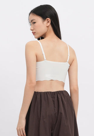 Bralette Top with Scallop Hem