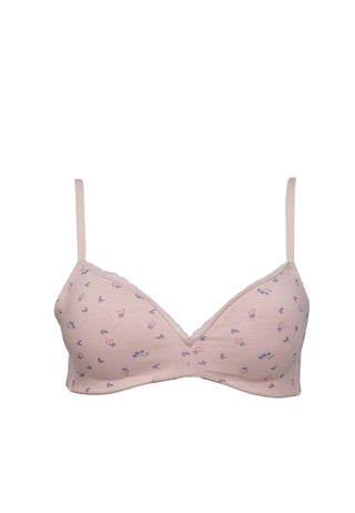 Blush Printed Non-Wire Bra