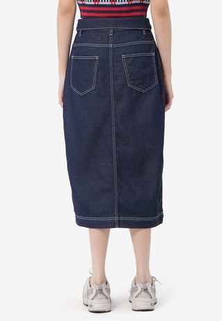 Reserved Waistband Denim Skirt