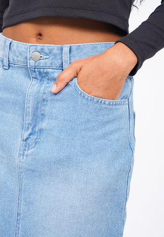 Regular Fit Midi Denim Skirt
