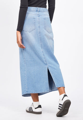 Regular Fit Midi Denim Skirt