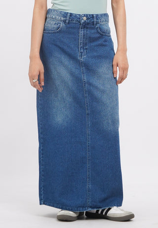 Regular Fit Maxi Denim Skirt