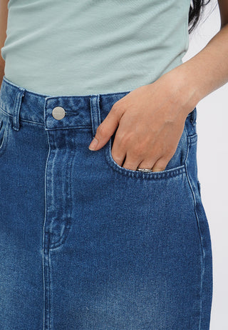 Regular Fit Maxi Denim Skirt