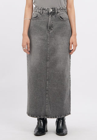 Regular Fit Maxi Denim Skirt