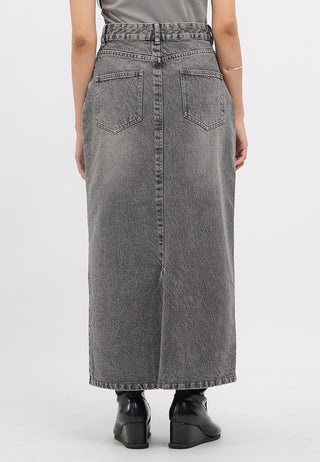 Regular Fit Maxi Denim Skirt