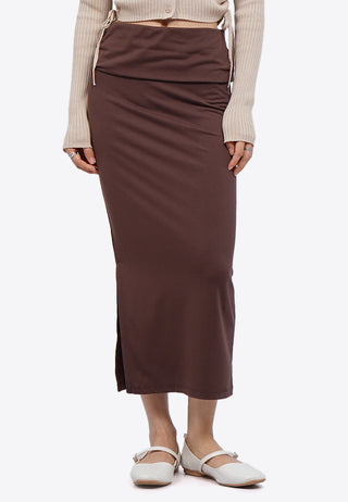 Fold Over Midi Skirt