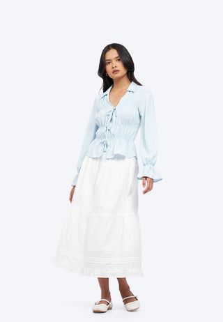 Pleated A-Line Skirt