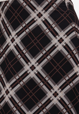 Plaid Checks Midi Skirt