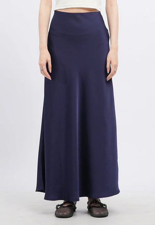 Satin A-Line Maxi Skirt