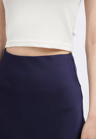 Satin A-Line Maxi Skirt