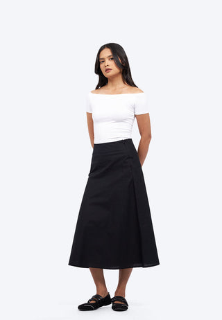 Regular Fit Flowy Midi Skirt