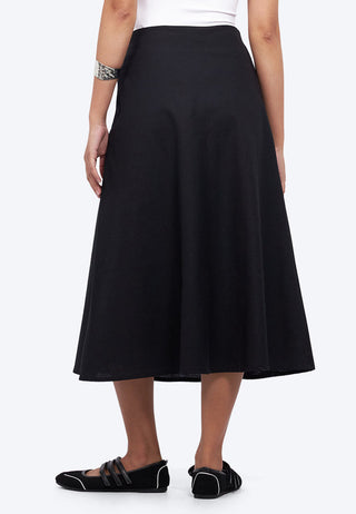 Regular Fit Flowy Midi Skirt