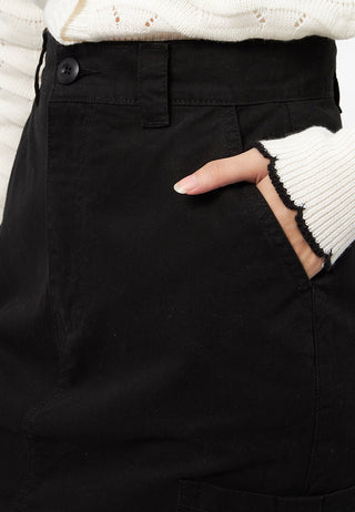 Cargo Maxi Skirt Black