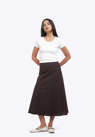 Regular Fit Flowy Midi Skirt