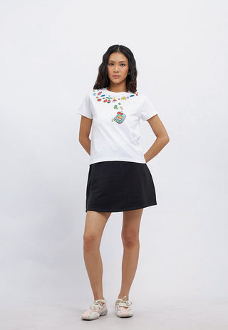 Drawstring Knit Sweatskirt