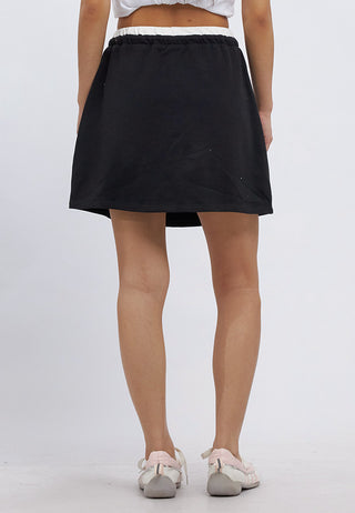 Drawstring Knit Sweatskirt