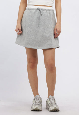 Drawstring Knit Sweatskirt