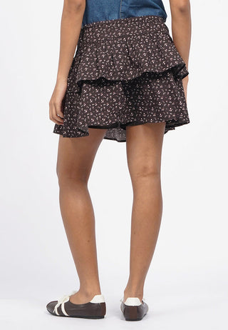 Tiered Printed Mini Skirt