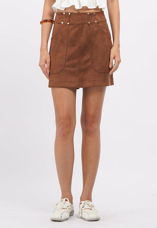 Suede Mini Skirt