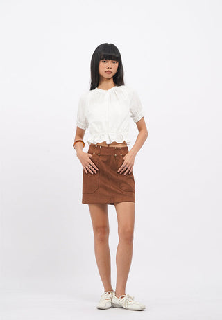Suede Mini Skirt