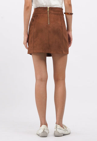 Suede Mini Skirt