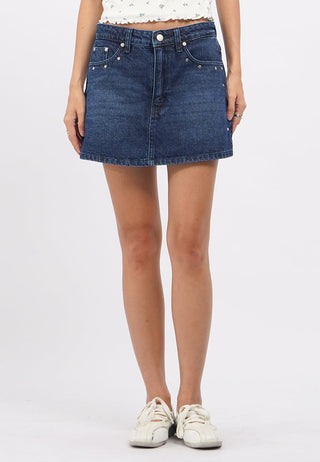 Mini Denim Skort with Studs