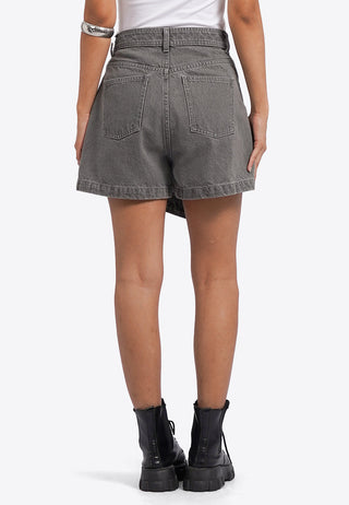 Overlapped Mini Denim Skort