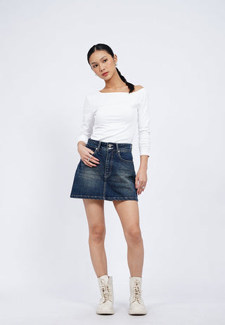 Super Mini Denim Skirt
