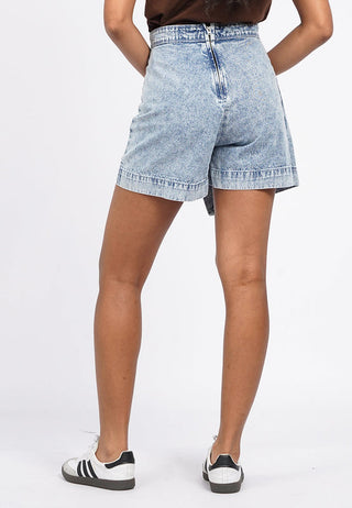 Front Wrap Denim Mini Skort