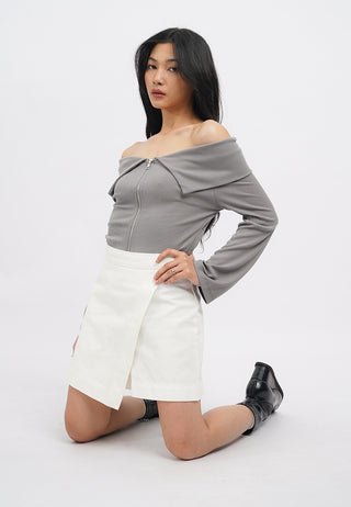 Mini Wrap Denim Skort