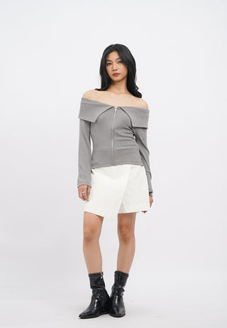 Mini Wrap Denim Skort