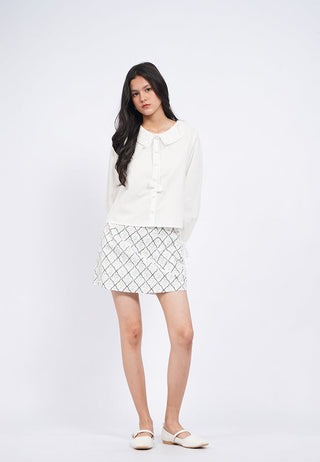 Regular Fit Printed Mini Skort