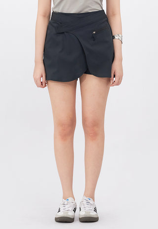 Asymmetric Front Wrap Mini Skort