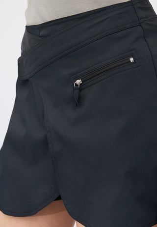 Asymmetric Front Wrap Mini Skort