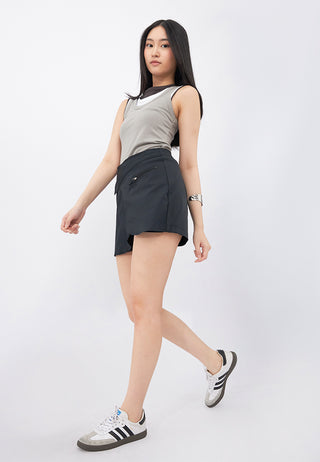 Asymmetric Front Wrap Mini Skort