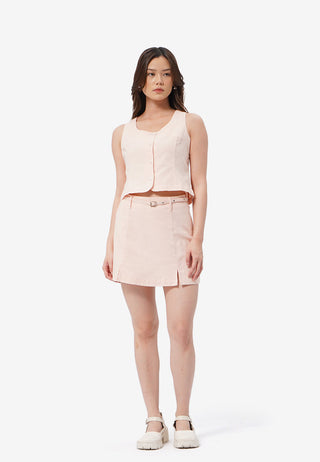 Front Slit Mini Skort