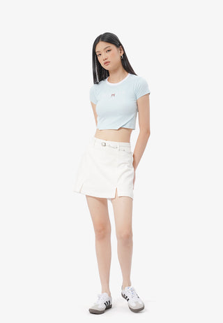 Front Slit Mini Skort