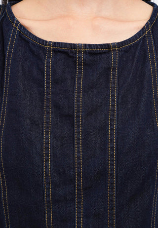 Peplum Denim Sleeveless Top