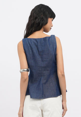 Fitted Sleeveless Peplum Top