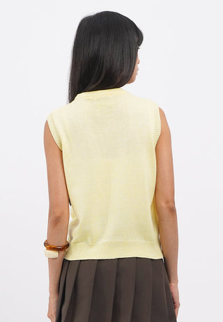 Knotted Sleeveless Knit Top