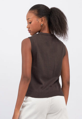 Knotted Sleeveless Knit Top