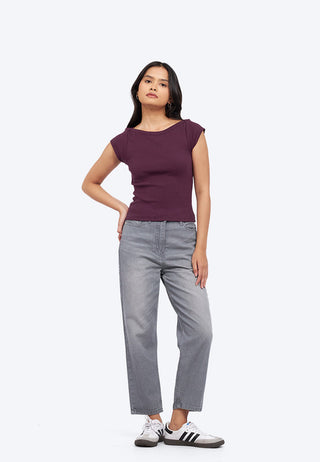 Boat Neck Sleeveless Top